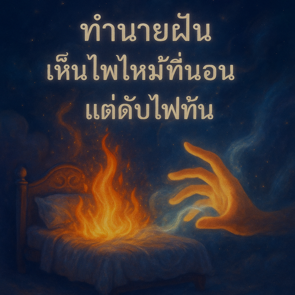 ทำนายฝัน เห็นไฟไหม้ที่นอนแต่ดับไฟทัน